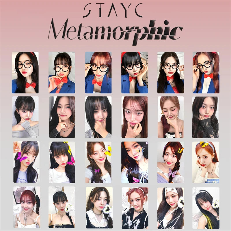 6pcs/set KPOP STAYC regular one album Metamorphic LOMO card SWITH girl collection gift photo card SUMIN SIEUN isa SEEUN postcard SS69