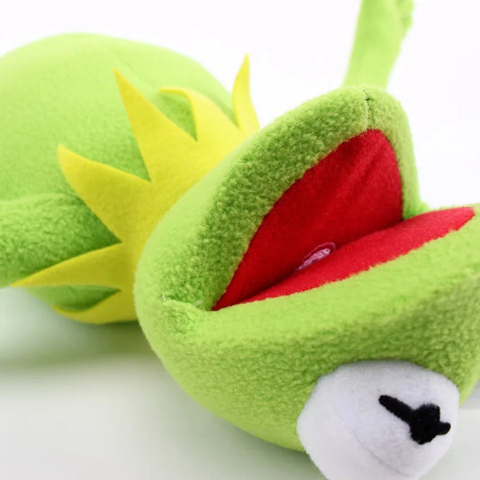 Anime Kermit The Frog Funny Kawaii Plush Doll Hand Puppet Schoolbag Frog Cute Plush Toy Ventriloquist Performance Props For Baby