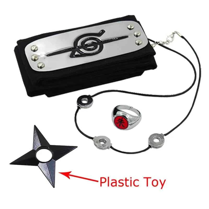Anime Akatsuki Cloak Cosplay  Long Black Robe Capes Uchiha Itachi Ring Headband Gifts Sasuke Cloak Robe Cape Halloween