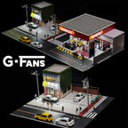 1/64 Scale Diecast Car Garage Diorama with LED Lighting