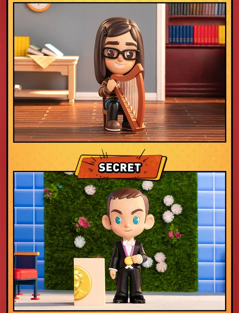 POP MART The Big Bang Theory Action Figures Toys TBBT Sheldon Penny Amy Leonard Howard Rajesh Bernadette Figure Dolls Kids Gifts SS69