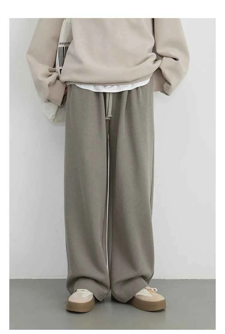 CHIC VEN Women's Pant Streetwear Solid Loose New Drawstring Sports Casual Trousers High Waisted Pants Autumn Winter 2025