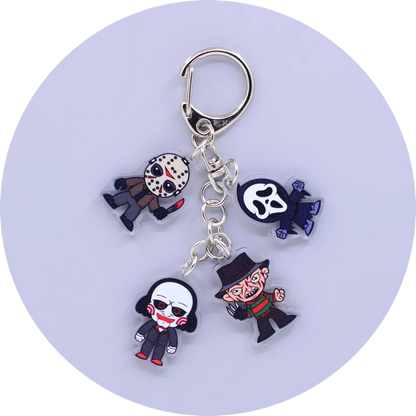 Game Anime Peripheral Keychain 10 Styles 4 in 1 Arcylic Cartoon Figures Keyrings Kawaii Key Chain Accessories SS69 6.69 04