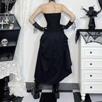 Goth Streetwear Gothic Skirt Women Harajuku Emo Alternative Grunge High Waist Bandage A-line Skirts Y2k E-girl Indie Clothes