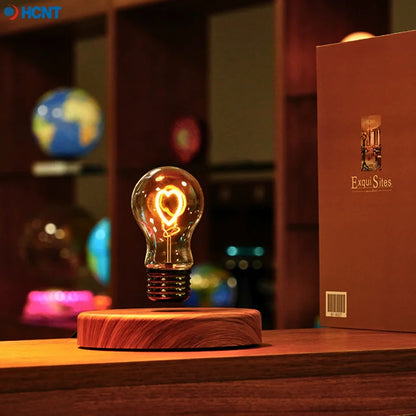 HCNT Magnetic Levitating Light Bulb Desk Lamp with Rotating Heart Bulb