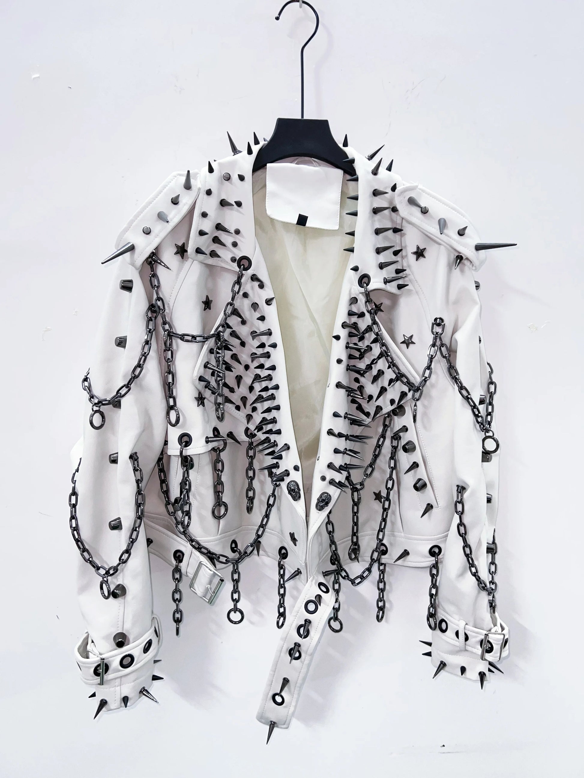 vintage Leather  y2k  Jacket Skull Jacket Punk Jacket  gothic Leather gothic clothes y2k fashion y2k clothes  harajuku Jacket SS69