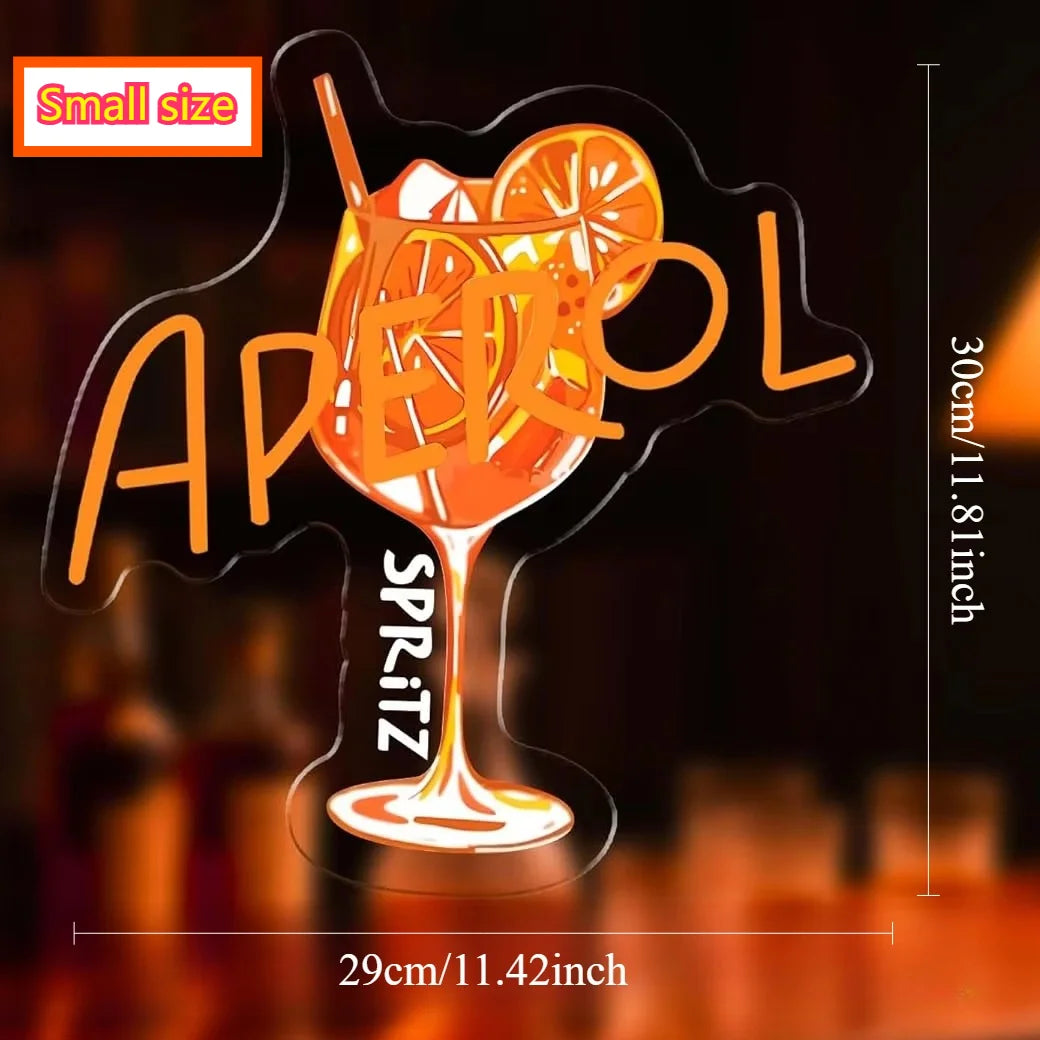 Aperol Spritz LED Neon Sign - Dimmable USB Wall Decor