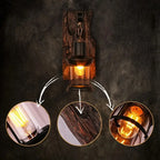 JIANKEXING Vintage Industrial Wood & Metal Wall Sconce