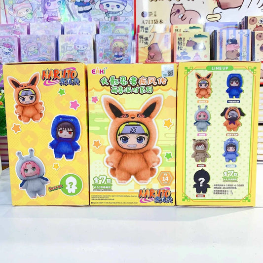 100% Original EAKI Naruto Blind box Shippuden Party Series Stuffed Plush Handmade Ornament Toy Collection Gift