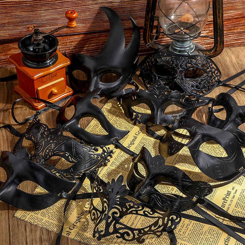 Masquerade Masks Bulk - Antique Vintage Venetian Carnival Party Costume