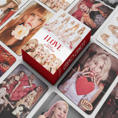 KPOP 55cards/set (G) I-DLE Album Card I FEEL Album GIDLE Ye Shuhua MINNIE Printed Photo Card LOMO Card Gift For Girls Collection SS69