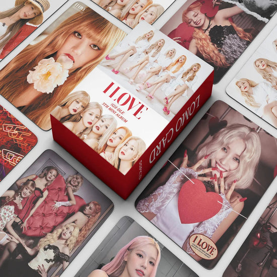 KPOP 55cards/set (G) I-DLE Album Card I FEEL Album GIDLE Ye Shuhua MINNIE Printed Photo Card LOMO Card Gift For Girls Collection SS69