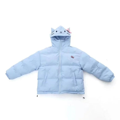 Sanrio Y2K Hello Kitty Winter Women Camouflage Down Jacket Thicken Coat Anime Kawaii Warm Cotton Clothes Tops Girl Student Loose SS69 27.69 E / XXL