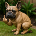 New Creative Resin Craft Funny French Bulldog Statue Decor for Garden Yard Outdoor Home Art Ornament