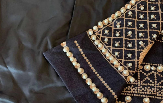 Pearl Embroidery Female Jacket, Full Sleeve Slim Jackets, V Neck, Hidden Button Print Suit, Large Size, Fall Fashion SS69