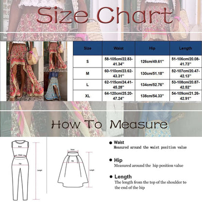 Summer 2025 New Cotton Floral Print Irregular A Line Skirt Women Bohemia Short Front And Long Back Skirts Loose Swing Skirts SS69
