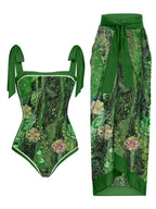 2023 New Arrival Push Up Women Bikini Set Floral Printed Ruffle Bikinis Strappy Bandage Swimwear Brazilian Biquini Bathing Suit SS69