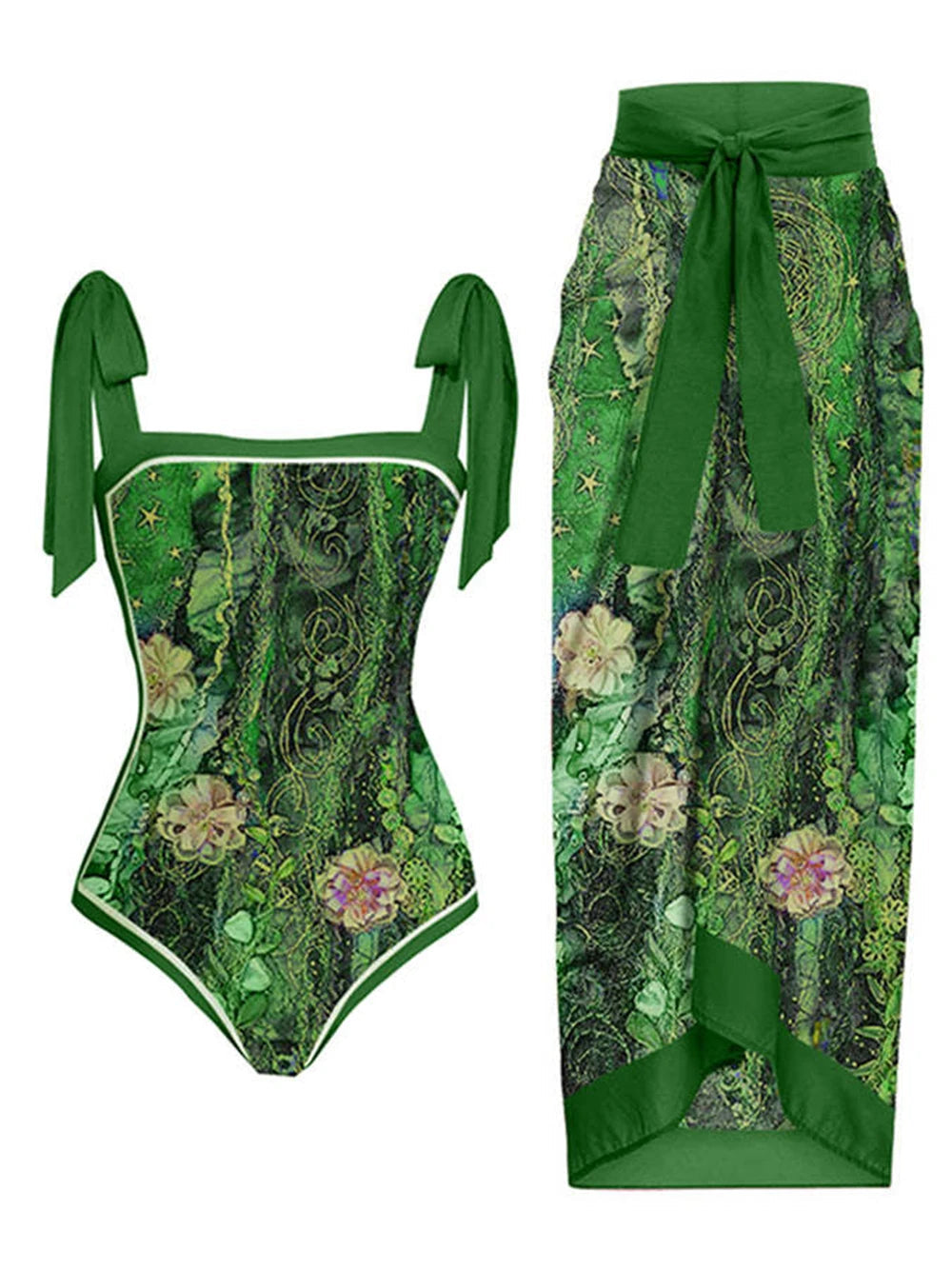 2023 New Arrival Push Up Women Bikini Set Floral Printed Ruffle Bikinis Strappy Bandage Swimwear Brazilian Biquini Bathing Suit SS69