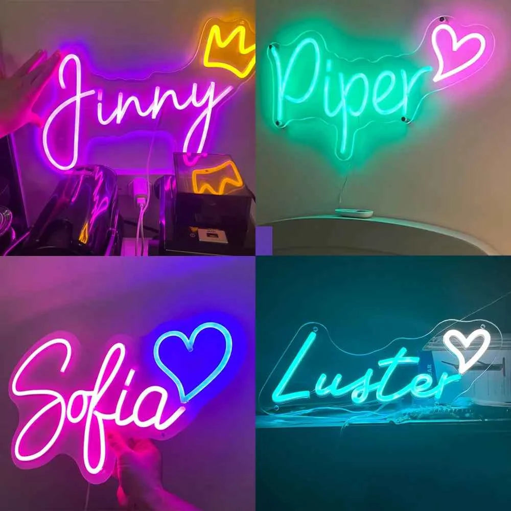 Custom Name Neon Sign Teenage Girls Birthday Gifts Personalized Neon LED Name Sign USB Dimmable LED Neon Wall Decor Light
