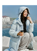 Semir Women's Long Hooded Down Jacket - 90% Duck Down
