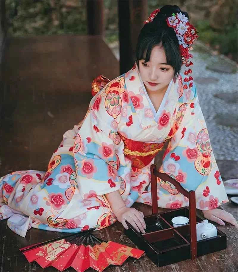 Fashion Photography Clothes Party Dress Japanese Kimono Cosplay Yukata Women Clothing Traditional Ethnic Style Streetwear Stage