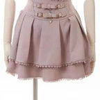 Japanese Kawaii Mini Cake Skirts Womens Jupe Fairy Bandage Lolita High Waist Y2k Aesthetic Sweet Lace Gothic JK Faldas Skirt SS69