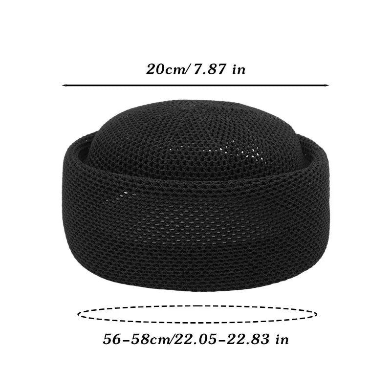 Fashion Mesh Hollow Breathable Summer Pillbox Beret Hat Women Colorful Outdoor Hard Pink Elegant Sun Cap Wholesale Taqiyah Kufi