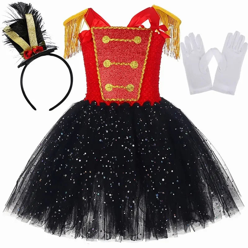 SS69 Nutcracker Soldier Tutu Dress for Girls, Halloween Christmas Costume