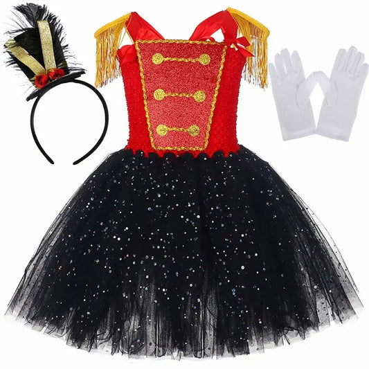 SS69 Nutcracker Soldier Tutu Dress for Girls, Halloween Christmas Costume