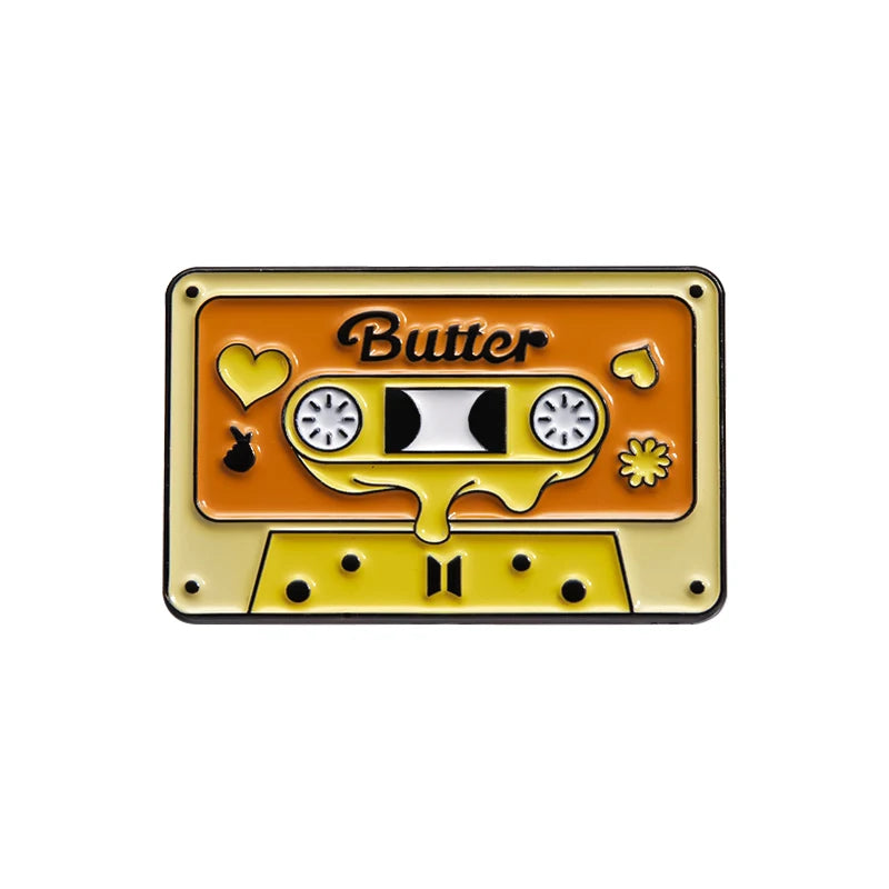QIHE JEWELRY Retro Cassette Tape Enamel Pin Badge
