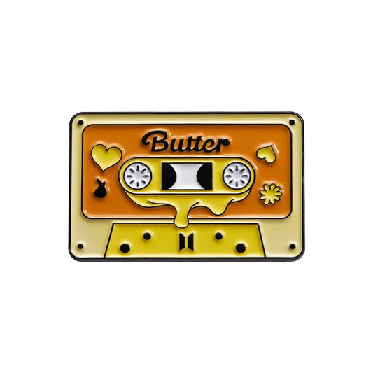 QIHE JEWELRY Retro Music Cassette Tape Enamel Pin Zinc Alloy Lapel Badge