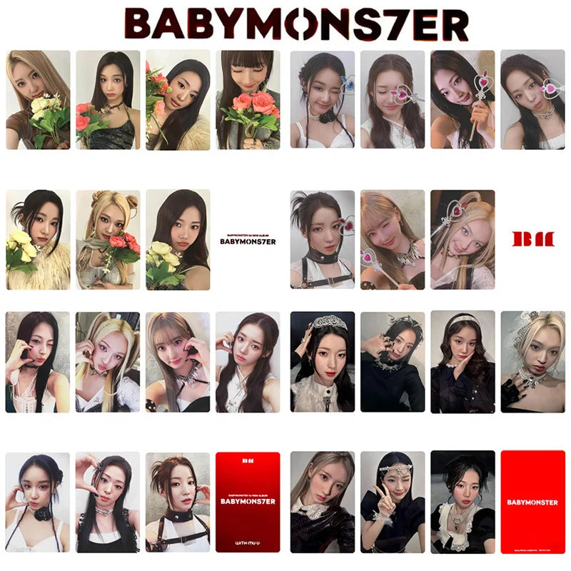 8pcs/set KPOP BABYMONSTER Album HAPPY 1000 DAYS LOMO Card Tea Lu Bao Monster Photo Card AHYEON HARAM RORA RUKA ASA Postcard SS69