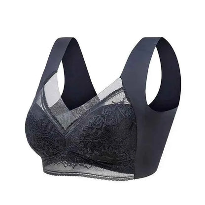 L-6L Women Large Bra Push Up Ice Silk Seamless Upper Bralette Lace Wireless Summer Bras Top Lingerie Underwear Brasieres Mujeres