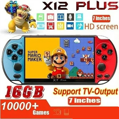 X12 Video Game Console Built 10000 Games 16GB Handheld Double Joystick Game Controller 3.5'' Screen Retro Handheld Game Console SS69