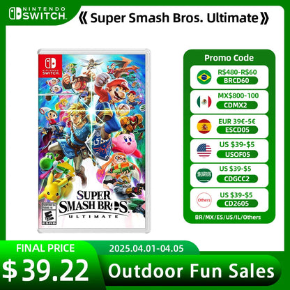 Super Smash Bros. Ultimate Nintendo Switch Game Deals Action Fighting and Multiplayer Genre for Switch OLED Lite Game Console SS69