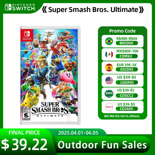Super Smash Bros. Ultimate Nintendo Switch Game Deals Action Fighting and Multiplayer Genre for Switch OLED Lite Game Console SS69