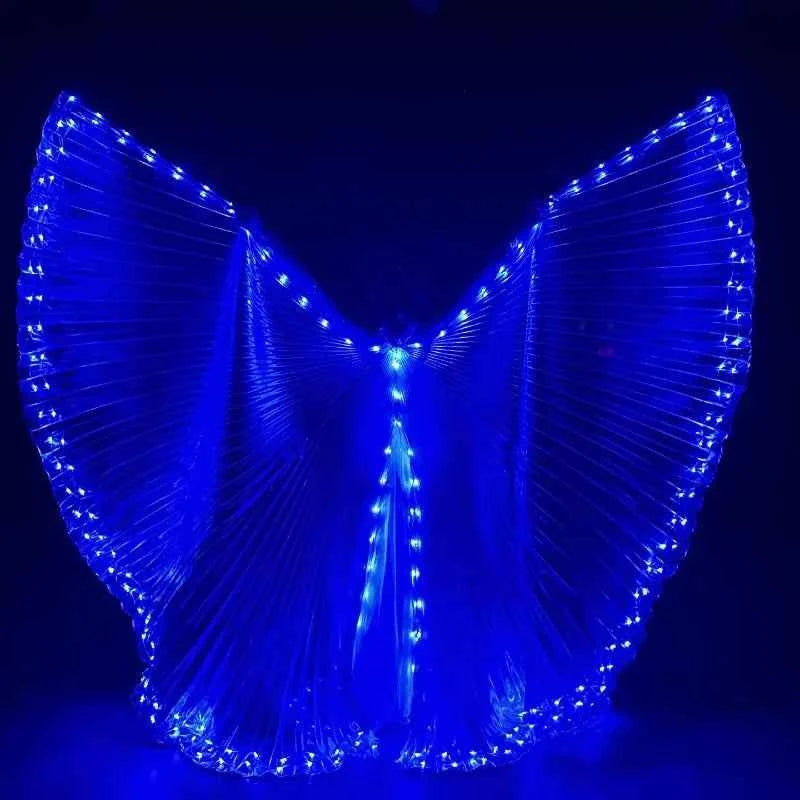 Belly Dance LED Isis Wings Both Sides Fluorescent Butterfly Performance Belly Dancing Bellydance Carnival Led Costumes Shows