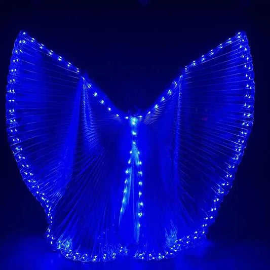 Belly Dance LED Isis Wings Both Sides Fluorescent Butterfly Performance Belly Dancing Bellydance Carnival Led Costumes Shows