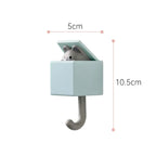 Self-Adhesive Cat Wall Hooks, Cute Animal Decorative Hanger