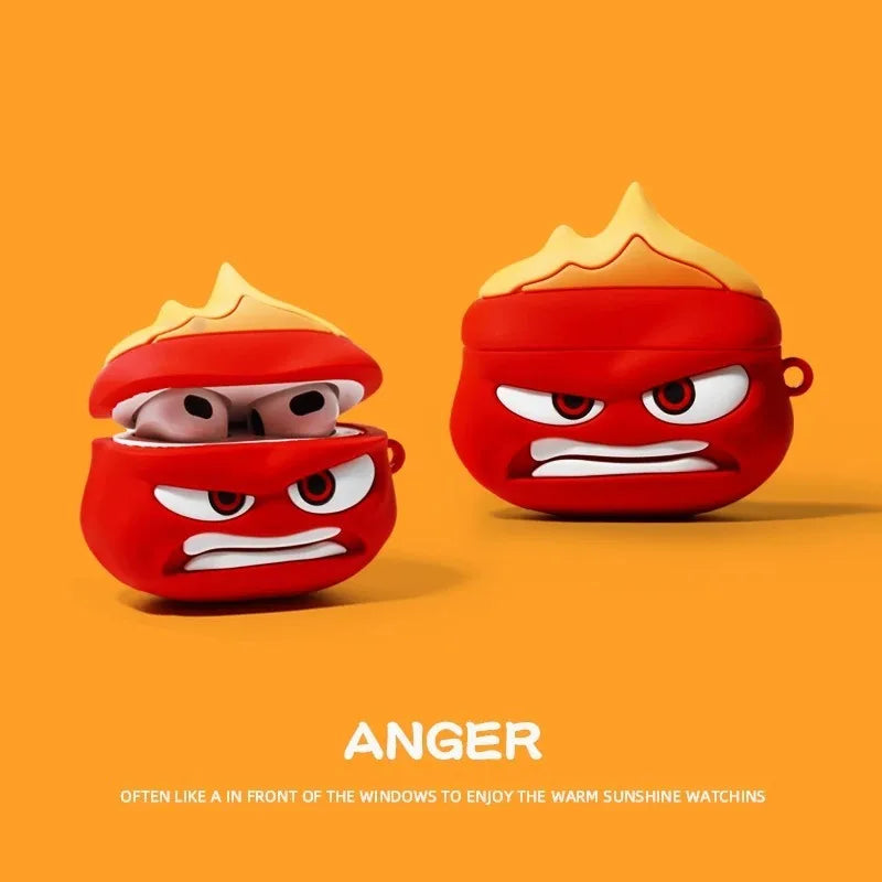 For Apple AirPods 1 2 3 4 Pro 2 Case 3D Inside Out 2 Cartoon Silicone Earphone Protective Case Headphone Box with Pendant Cover SS69