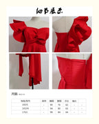 Jennie Stage Red Dress Cosplay Costume for Women