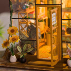 Wooden Miniature Dollhouse with LED Light Creative DIY Flower House Handmade 3D Puzzle Assembly Building Model Toys Doll Houses