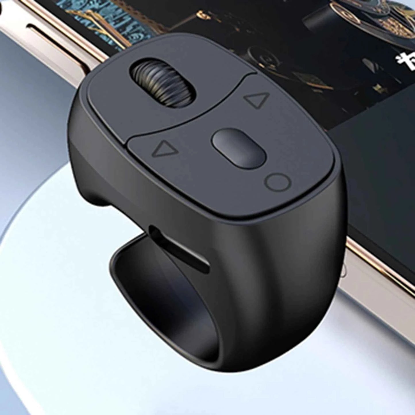 Bluetooth-Compatible 5.3 Fingertip Ring Remote Control Finger Ring Mouse Scrolling Ring Wireless Camera Shutter Selfie Button