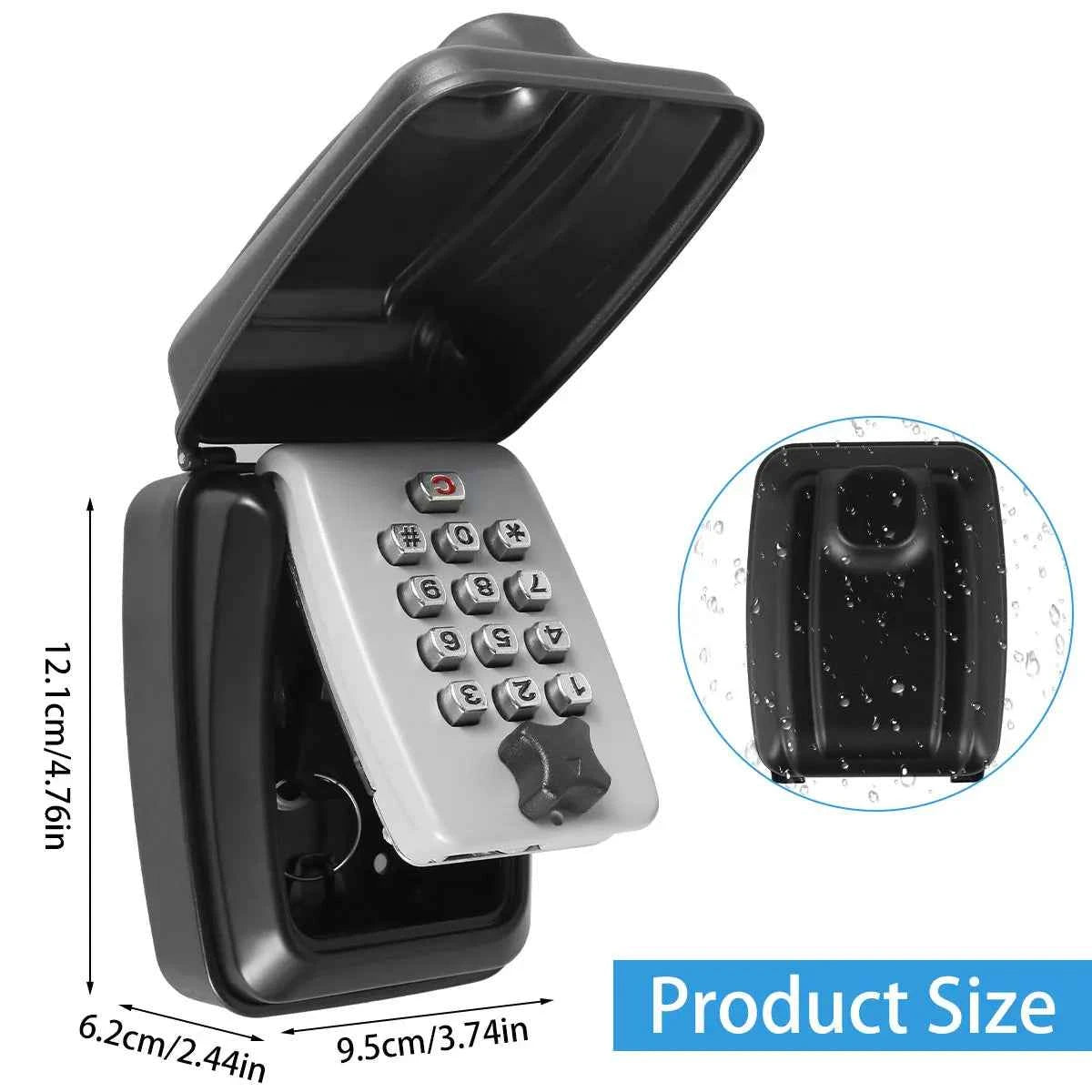 Waterproof Wall Mounted Key Safe Box Anti-theft Key Storage With Combination Password Lock Homestay Office Home Indoor Outdoor