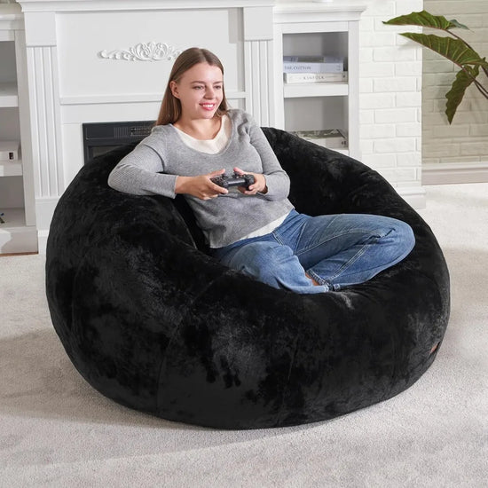 Bean Bag Chair, Comfy Giant Stuffed Bean Bags Chais W/Spacious Design for Reading, Playing or Relaxing, Bean Bag Couch for Adult