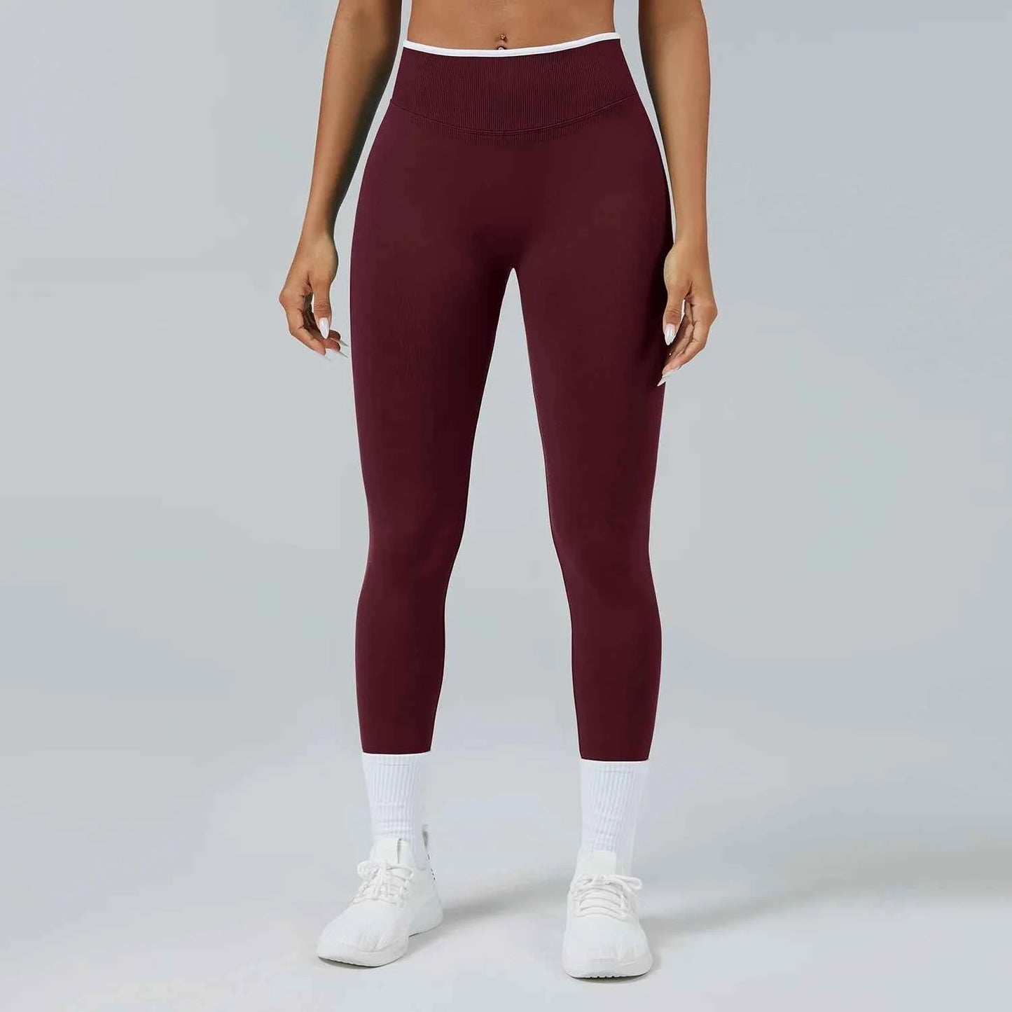 Seamless High Waist Yoga Pants Women Tummy Control Leggings Stretchy Soft Workout Running Leggings Comfortable Gym Sports Tights