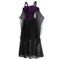 New Medieval Witch Dress for Women Halloween Carnival Women Plus Size Cold Shoulder Butterfly Sleeve Halloween Gothic Dress