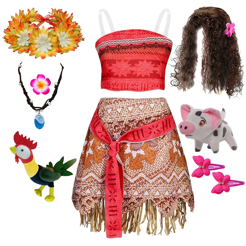 Disney Moana Princess Dress for Girls - Cosplay Costume