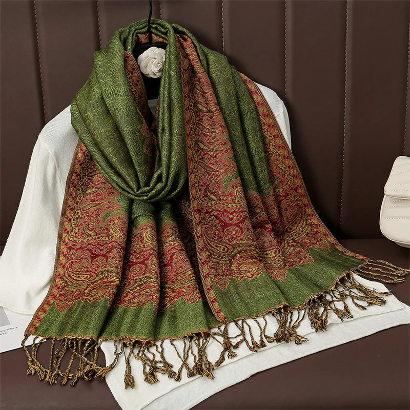 Luxury Brand Autumn Cashmere Pashmina Shawl Lady Wrap Warm Winter Scarves Design Print Female Foulard Cotton Stoles Scarf 2023 SS69 13.69 T102-18