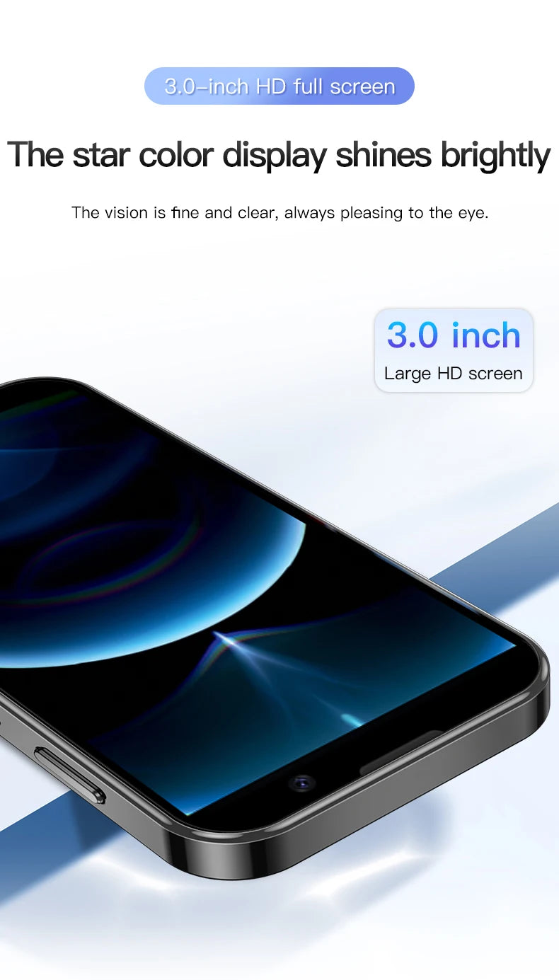 SERVO 16SE Mini Smartphone 16GB ROM Android 9.0 Wifi Dual SIM Standby Play Store 3G WCDMA 3.0"Little Smart Cellphone New Version SS69